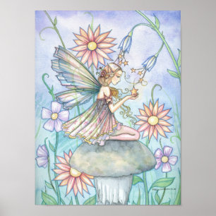 Cute Flower Fairy Art Poster by Molly Harrison