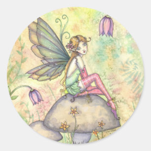Cute Flower Fairy in Garden Stickers