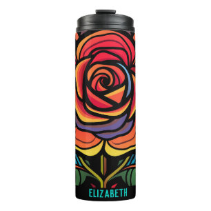 Cute Flower Floral Thermal Tumbler