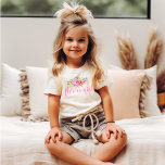 Cute Flower Girl Pink Floral Wedding T-Shirt<br><div class="desc">Make your flower girl feel extra special with this fun t-shirt!</div>