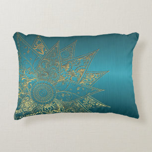 Cute flower henna hand drawn design decorative cushion