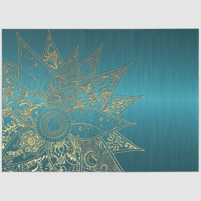 Cute flower henna hand drawn design tissue paper (Front)