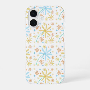 Cute flower pattern design iPhone 16 case