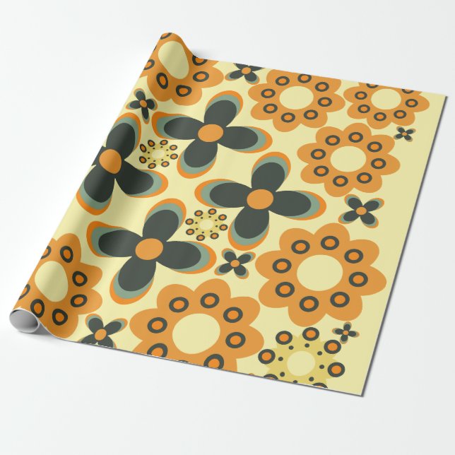 cute flower petal pattern 4 wrapping paper (Unrolled)