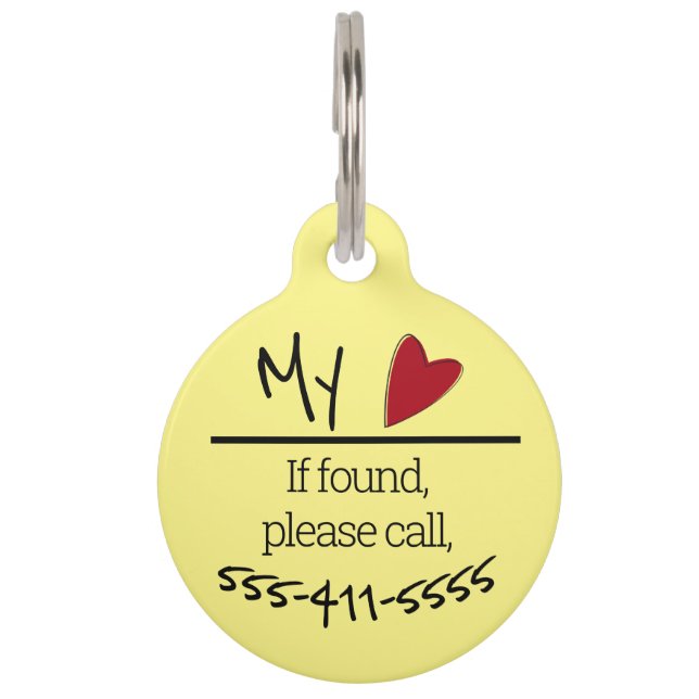 Cute Flower Power Personalised Dog ID Tag  (Back)