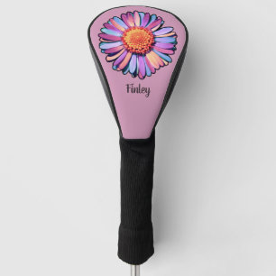 Cute Flower Purple Pink Blue Boho Daisy Bisexual Golf Head Cover