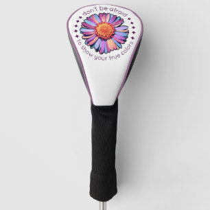 Cute Flower Purple Pink Blue Daisy Womens Bisexual Golf Head Cover