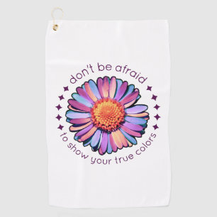 Cute Flower Purple Pink Blue Daisy Womens Bisexual Golf Towel
