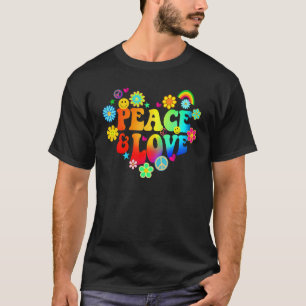Cute Flower Smiling Face Tie Dye Hippie Vintage 70 T-Shirt