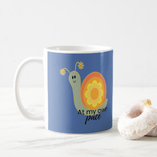 Cute Flower Snail Coffee Mug, Retro Floral Tea Cup