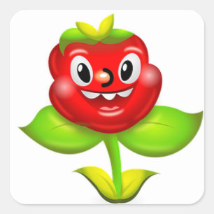 Cute Flower Square Sticker