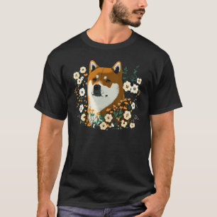 Cute Flower summer Floral Akita Inu T-Shirt