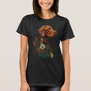 Cute Flower summer Floral Vizsla 2 T-Shirt