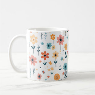 Cute Flowers Floral Pattern Coffee Mug