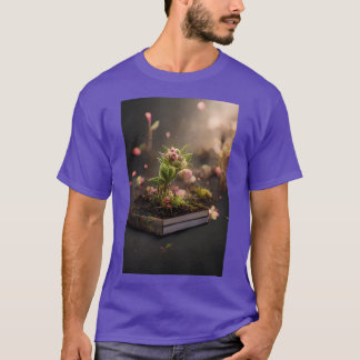 Cute Flowers Growing From Book T-Shirt