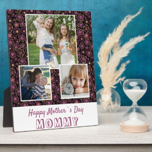 Cute Flowers Happy Mother`s Day 3 Photo  Plaque