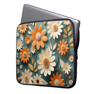 Cute flowers laptop sleeve