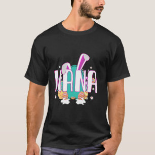 Cute Flowers Nana Bunny Leopard Mother s Day Easte T-Shirt