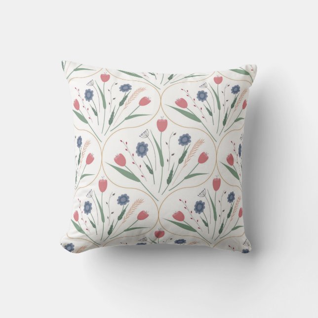 cute flowers pattern cushion (Front)