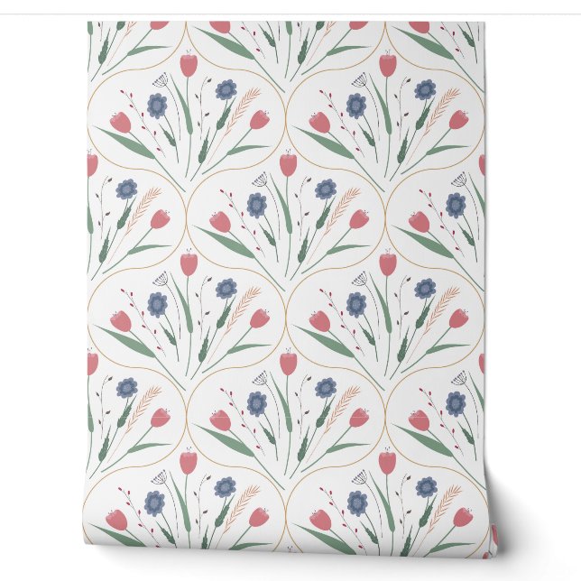 cute flowers pattern wallpaper (Unrolling)