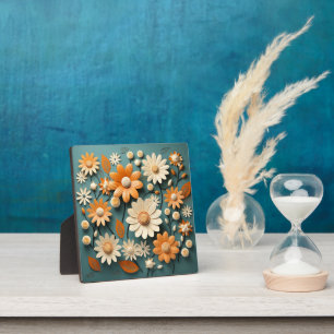 Cute flowers plaque