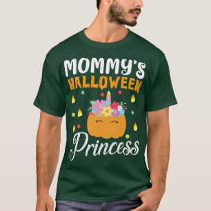 Cute Flowers Pumpkin Candy Corns Mommys Halloween T-Shirt