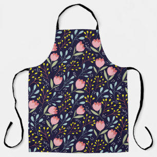 Cute flowers seamless pattern apron