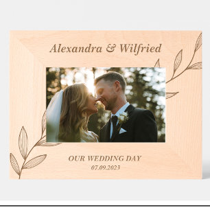 Cute Flowers Wedding Custom Wood Picture Frames