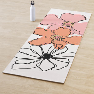 cute flowers yoga mat