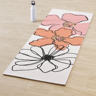 cute flowers yoga mat