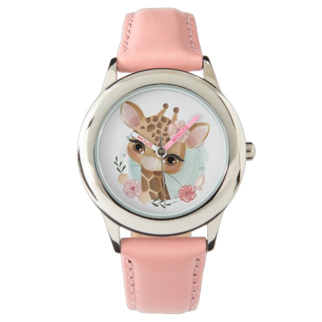 Cute Flowery Giraffe Watch (Front)