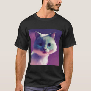 Cute Fluffy Adorable Cat Kitten Soft White as Snow T-Shirt