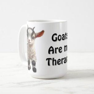 Cute Fluffy Baby Goat Farmhouse Animal Art Coffee Mug
