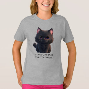 Cute fluffy black cat T-Shirt