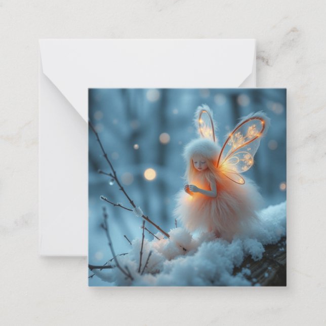 Cute fluffy christmas  Fairy Card (Front)