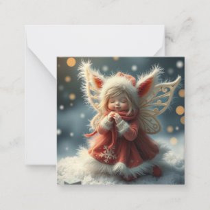 Cute fluffy christmas Fairy Card