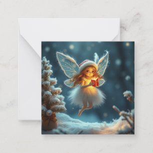 Cute fluffy christmas Fairy Card