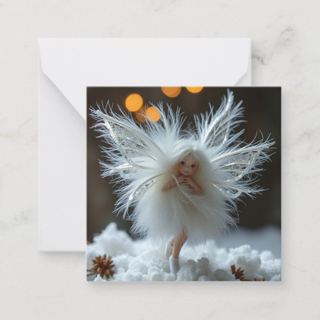 Cute fluffy christmas  Fairy Card (Front)