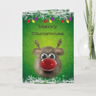 Cute Fluffy Christmas Lights Card