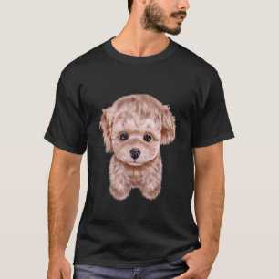 Cute Fluffy Cream Toy Poodle Puppy Dog T-Shirt