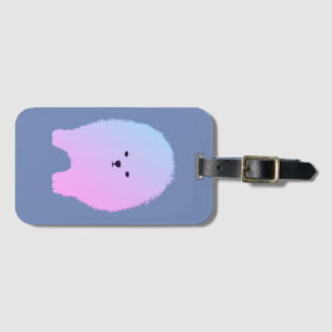 Cute Fluffy Dog Card Slot Luggage Tag