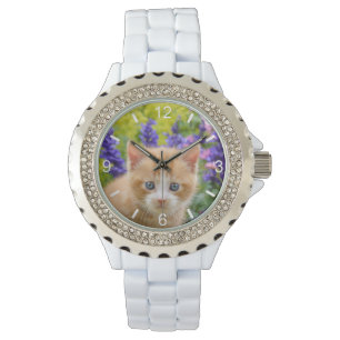Cute Fluffy Ginger Baby Cat Kitten - dial-plate - Watch