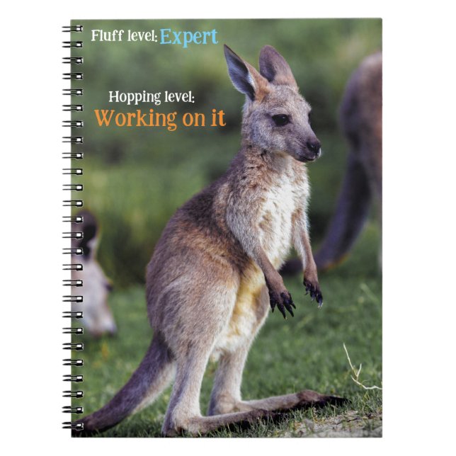 Cute fluffy joey Kangaroo Notebook (Front)