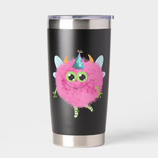 Cute fluffy monster Travel Mugs Insulated Tumbler