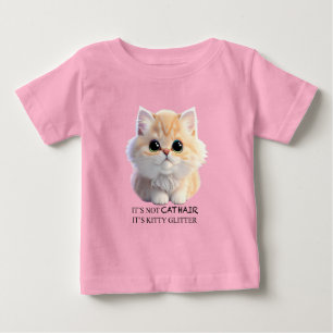 Cute fluffy orange and white kitten cat baby T-Shirt
