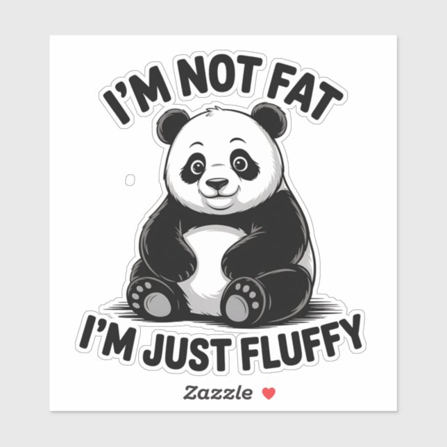 Cute Fluffy Panda with Funny Quote (Sheet)