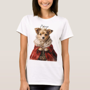 CUTE FLUFFY PUPPY DOG DRESSED IN REGAL ROBES T-Shirt