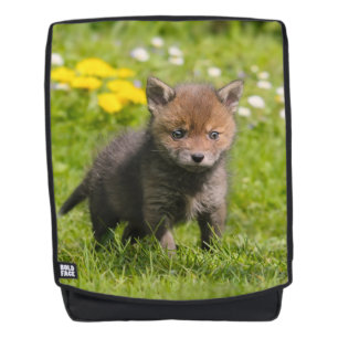 Cute Fluffy Red Fox Cub Wild Baby Animal  Boldface Backpack
