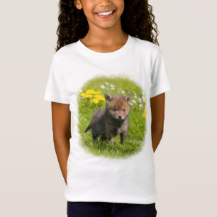 Cute Fluffy Red Fox Cub Wild Baby Animal for girls T-Shirt