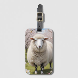 Cute Fluffy Sheep Luggage Tag